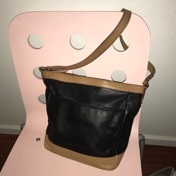 MARGOT NEW YORK Leather Shoulder Handbag - Picture 1 of 9